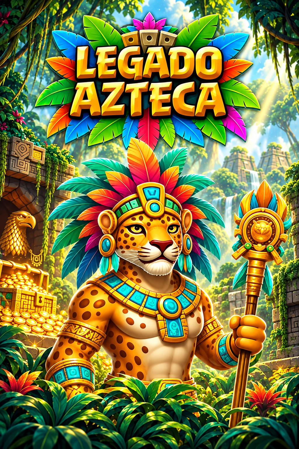 El guardián jaguar de Legado Azteca entre tesoros y templos de la selva